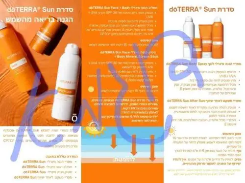 עלון פלייר להגנה מפני השמש